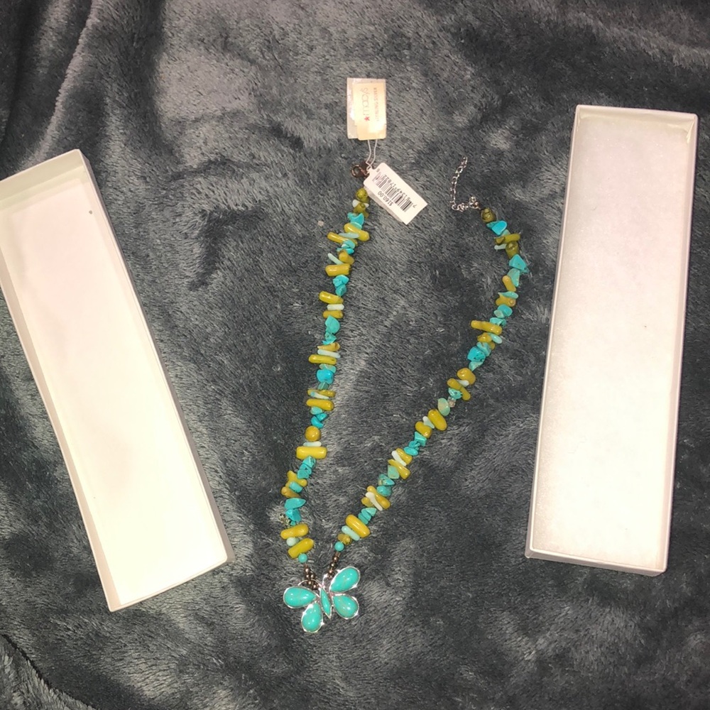 Children’s turquoise butterfly necklace